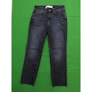 Levi's Straight Leg Jeans Womens 29x30 Blue Medium Wash Mid Rise Stretch Denim